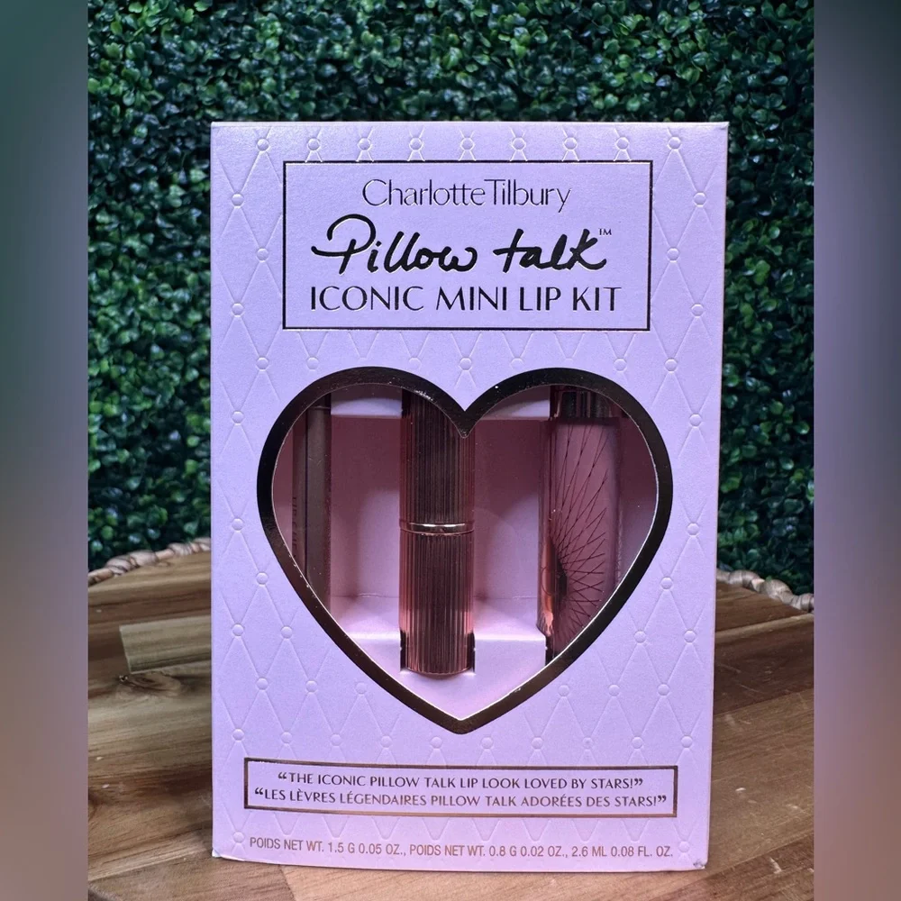 Charlotte Tilbury Pillow Talk iconic mini Lip Kit - new in box‎